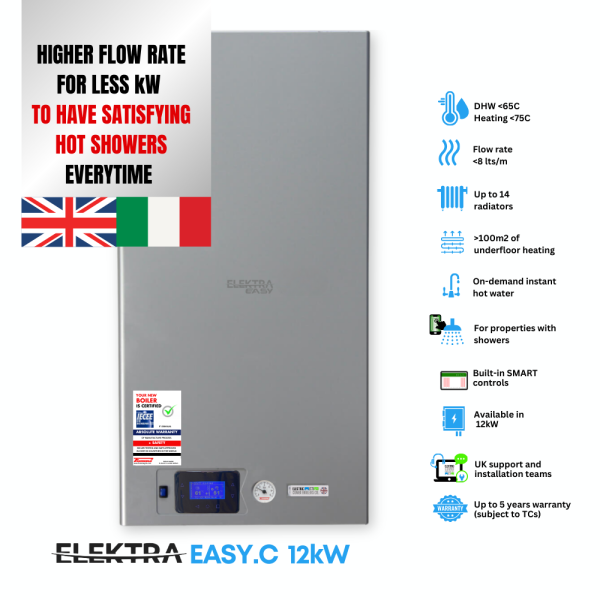 EASY.C 12kW Electric Combi Boiler for central heating & shower - Image 3